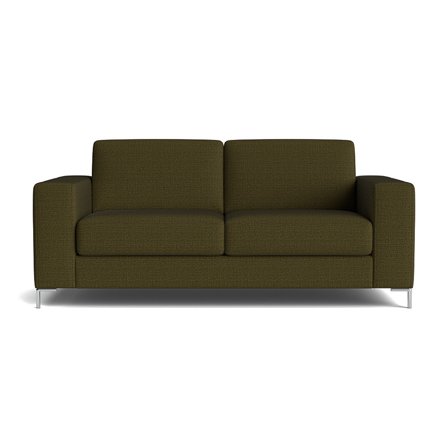 Pesaro 2.5 personers sofa - Basel Grøn - 192x92x84cm - Komfortabel Sofa med Koldskum, Nozag Fjedre & Massivt træ - Grøn