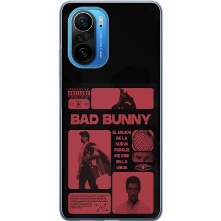 Kompatibelt Mobildeksel til Xiaomi Poco F3 Bad Bunny NFL-inspirert skjoldlogo med amerikansk fotball og stjerner