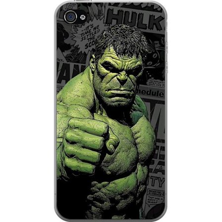 Kompatibelt Mobildeksel til Apple iPhone 4 The Hulk Power med tegneseriestil, kraftig og ikonisk design med sterke grønne detaljer for Marvel-fans.