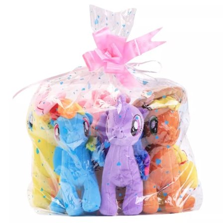 6 pieces My Little Pony Twilight Sparkle Pinkie Pie Rainbow Dash Pony Legetøj Fyld Plysh Doll
