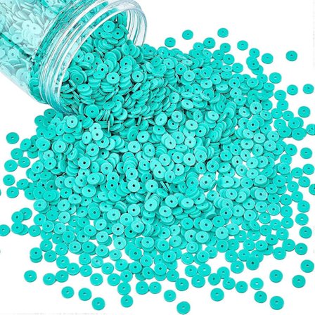 Heishi-lera pärlor 3000 st Blå 6mm Vinyl Skiva Pärlor Platta Runda Handgjorda Polymerlera Pärlor för Hawaiianska Örhängen Halsband Anklet Armband 