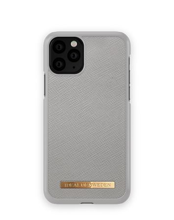 Saffiano Case iPhone 11 Pro Light Grey