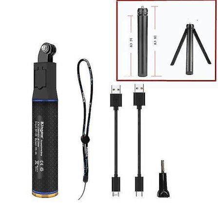 New 2 In1 Selfie Stick & Power Bank 5200mah Battery Hand Grip Tripod F