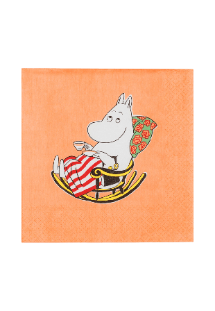 Arabia Mumin pappersservett 33cm Muminmamma Servetter & servettringar Orange 33 CM