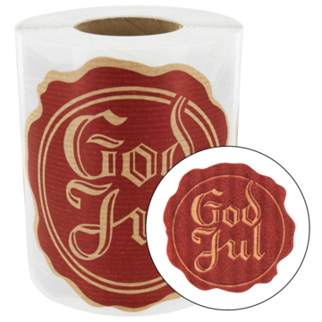 ETIKETT JULESEGL MILJØ 99MM