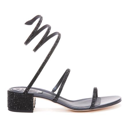 René Caovilla, Sandals Czarny, Kobieta, Rozmiar: 39 EU