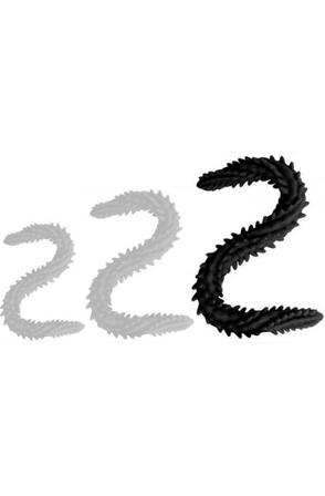 DoublePlayz Double Dildo Scolop Black 60 cm Extra lång analdildo - Blushme.se