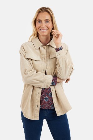 JENSEN - Let Jakke - Sand - Fløjl