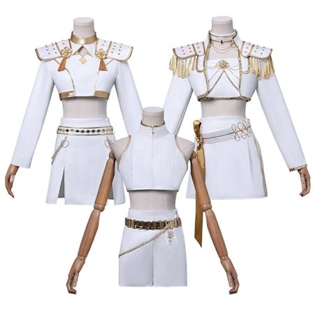 Nyt KPop Demon Hunters Cosplay Kostumesæt - Rumi Mira Zoey Halloween Fest Fancy Kjole til Kvinder, Hvid