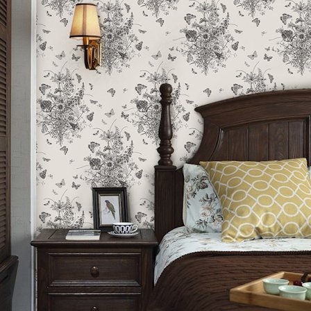 1 pakke enkel svart sommerfuglblomster høy kvalitet skapfolie