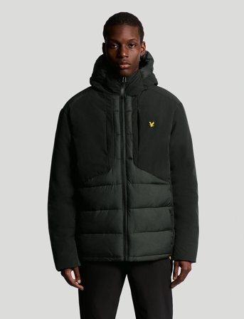 Lyle & Scott Sport Wadded Hybrid Jacket - Black - M