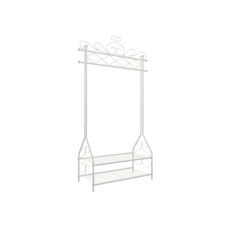 Rootz Vintage tøjstativ - Heavy Duty Metal - Robust - Glat glidning - Praktisk - Pladsbesparende - Opbevaringsplads - Pulverlakeret jernrør - Beige -