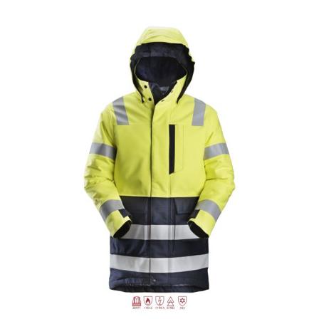 Snickers Workwear 1860 ProtecWork Parkas varsel, gul/marineblå, lang Varsel, Gul/Marineblå, Klær