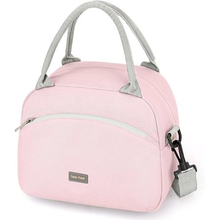 Dames Lunch Bag til arbejde, Pink Girls Lunch Bag, Ladies Lunch Bag Isoleret Køletaske Små Lunch Bags til kvinder, Genanvendelig Pakke Lunch Bag til 