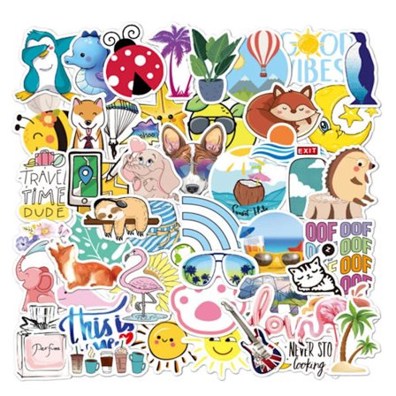 50 klistermærker klistermærker - Dyremotiver - Tegneserie - decals