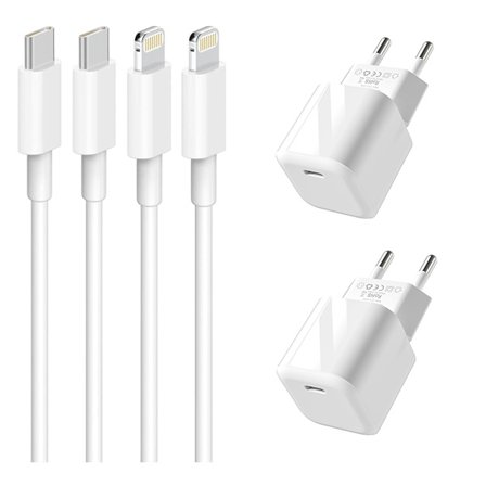 (2st) iPhone 20W USB-C portabel OCH USB-C till Lightning kabel