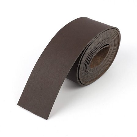 Läderrem Läderremsa MÖRK KAFFE 2,5CM mörk kaffe 2,5cm
