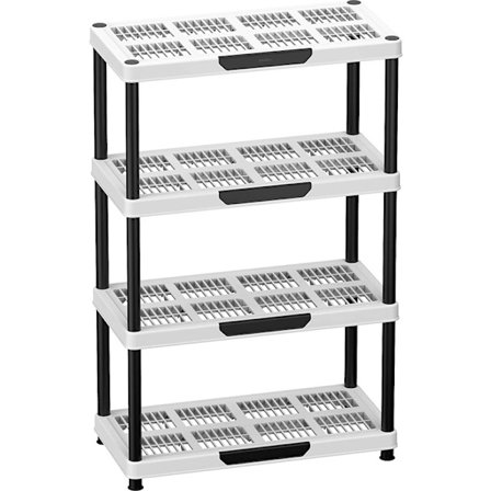 Hyllställ 4 Hemprodukt, Vit & Svart