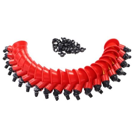 20 stk Kylling Vannbeger Automatiske Fjørfe Vannkar for Duer Vaktel Hønse Tyrkere Gjess (uten mutter) -hg