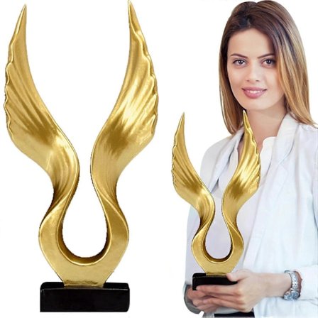 Enkelinsiipi patsas, hartsi enkelinsiipi veistos koriste, kodin sisustus, tyylikäs enkelinsiipi sisustus