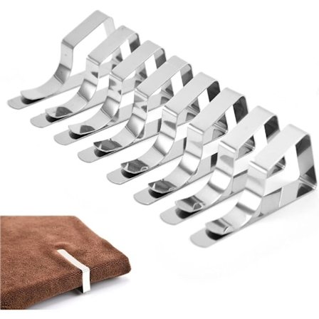 Bordklemmer Sæt med rustfrit stål clip clip clip clip clip clip til udendørs dug Jarden bordklemmer metal vandtæt picnies til picnics, w