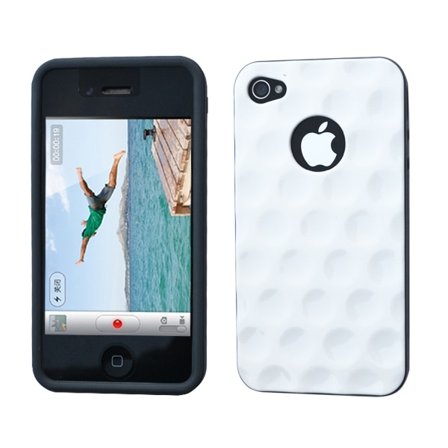 Baksideskal Circles till iPhone 4S/4 (Vit)