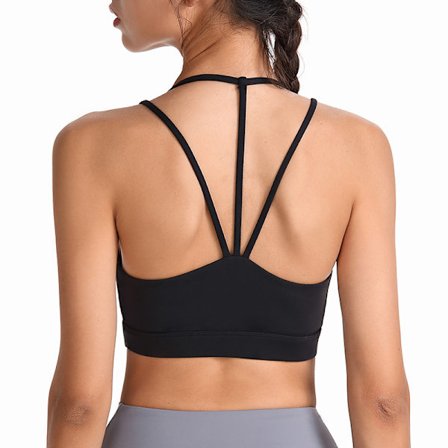 Stropp Sports-BH for kvinner Sexy søt Halter Sports-BH Medium Support Yog