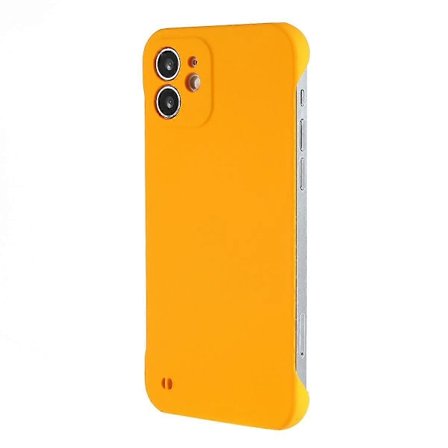 För iPhone 12 6.1 tum Slim Ramlös Skal Hårt PC Hud-känsla Telefonskydd