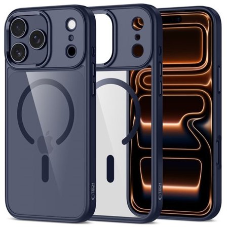 Tech-Protect MagMat MagSafe-fodral för iPhone 17 Pro - Transparent marinblå