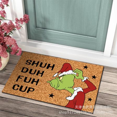 Julepynt Grønn Monster Vaskbar Dørmatte Innendørs & Utendørs - Ikke-Glatt Heavy Duty - 40*60cm/50*80cm/60*90cm 7 60*90cm