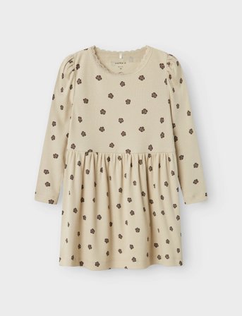 name it Nmflaikabna Xsl Ls Dress - Cream - 104