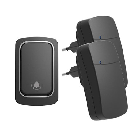 Trådlös Dörrklocka Vattentät 300M Räckvidd Sladdlös Hem Plug In Dörrklockor Kit UK