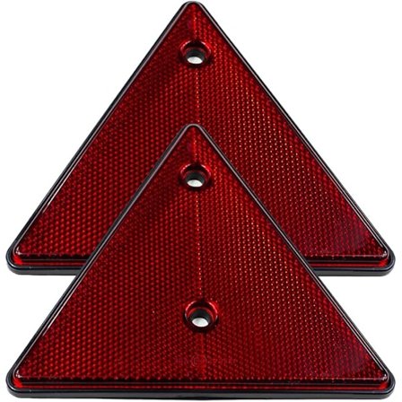 Set med 2 triangulära påskruvbara reflexer - E-certifierade