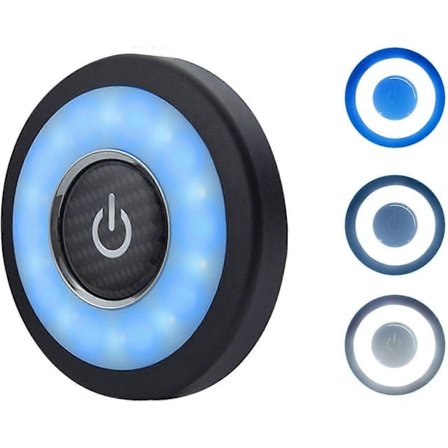 Taklampe til bil (3 lysfarger), Trådløs oppladbar LED-lampe med magnetisk sugekopp for kjøretøy, bobil, lastebil, camping