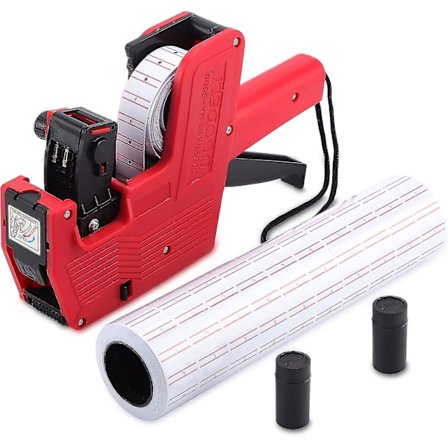 8-siffrig Prispistol Kit - Inkluderar 5000 Etiketter och Färgvals