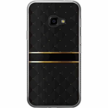Samsung Galaxy Xcover 4 Genomskinligt Skal Golden Stripes