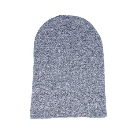 Beechfield - Grå longbeanie Beanie - Heather Grey Long Blank Beanie @ Hatstore