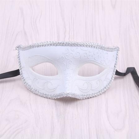 Maske til par, venetiansk kvinde, blonde, mænd, PP Cosplay, hvid, ONESIZE White ONESIZE
