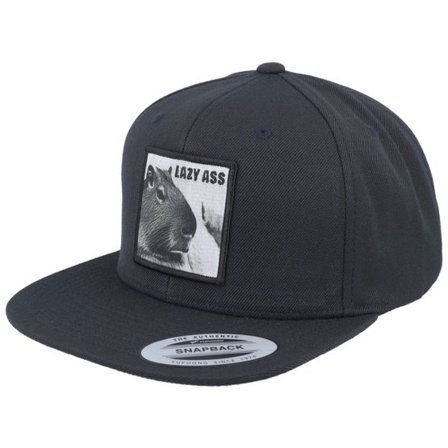 Iconic - Svart snapback Keps - Lazy Capybara Black Snapback @ Hatstore