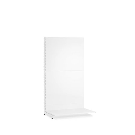 Butikkhylle, vegg, enkel, påbyggseksjon, 1588x900x550 mm, hvit