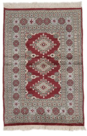 Oriental Pakistan Bokhara 2Ply Rug 76X117 Brown/Dark Red Wool, Pakistan