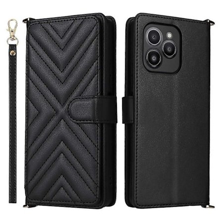 Nahkakotelo 6 korttipaikalla [DB] Musta Fossibot S2:lle