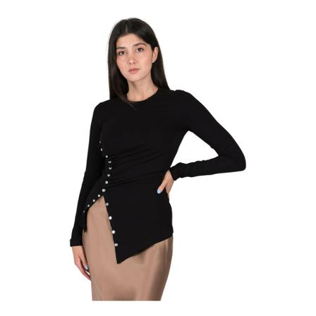 Paco Rabanne Long Sleeves t-shirt , Zwart , Dames , Maat: M