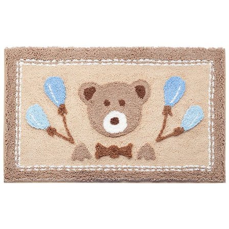 Hemflockningsgolvmattor Halksäkra Vattenabsorberande Golvmattor för Entré Badrum Dörrmattor Dörr till Dörr, 45*65cm, E