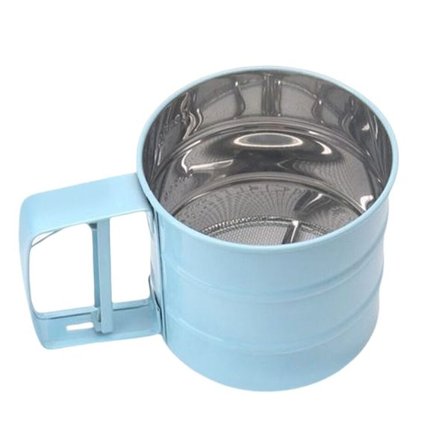 Mesh Mjöl Sil Cup Pulver Sil BLÅ