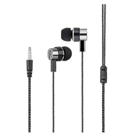 3,5 mm Trådbundne Holdbare Metal Øretelefoner Stereo In-Ear Ørepropper Med Mic