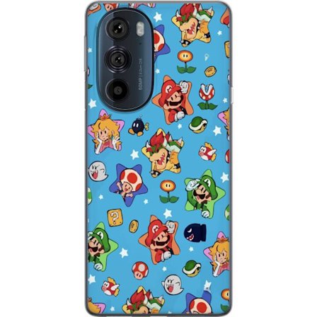 Kompatibelt Mobilskal till Motorola Motorola Edge 30 Pro Nintendo Mario Mönster Switch Spel