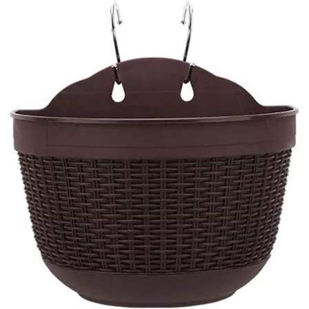 Selvvandende Hængende Plantepot Med Vandreservoir 25 X 16,5 X 15 Cm, Brun