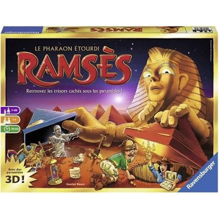 Ramsès - Ravensburger - Koko perheen lautapeli - Muistipeli - 7-vuotiaasta alkaen