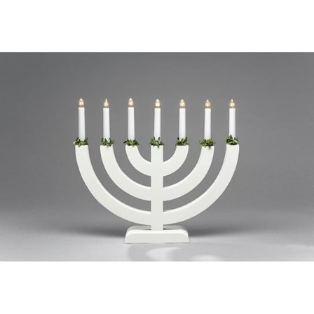 Konstsmide 3987-219 Lysestake hvit, 7 lys, Belysning